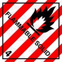 Flammable Solid Safety Sticker